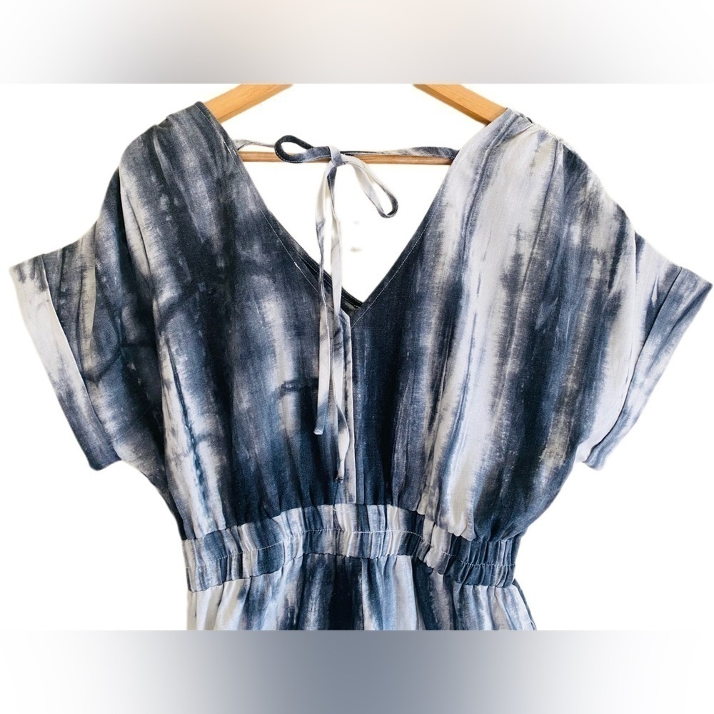 EE:SOME Cotton Linen Blend Tie-Dye Romper Size S NWT Vacation Beach Bohemian - Picture 6 of 9